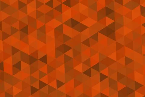 Abstract geometric pattern with orange and brown triangles Illustrazione stock