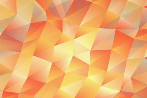 Abstract geometric pattern of orange and yellow triangles Stock Photos