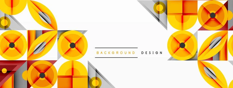 Abstract geometric pattern. Orange, gray tones create modern background. Stock Illustration