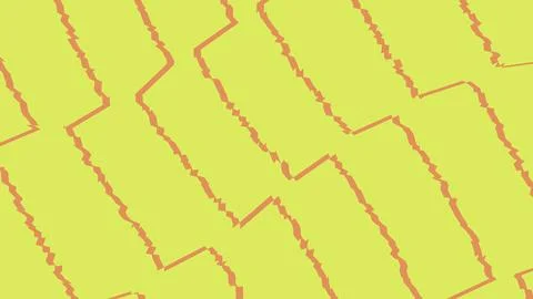 Abstract geometric pattern with orange jagged lines Illustrazione stock