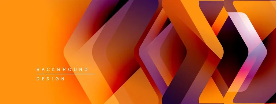 Abstract geometric pattern. Orange, purple hues create dynamic visual effect. イラスト素材