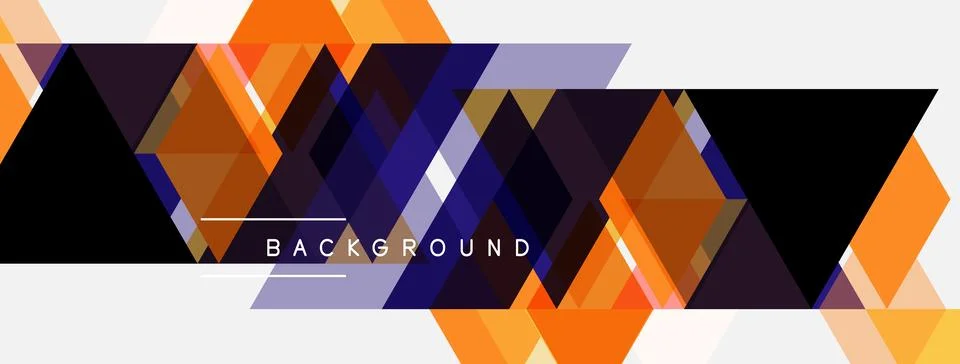 Abstract geometric pattern. Orange, purple, white shapes create modern Illustrazione stock