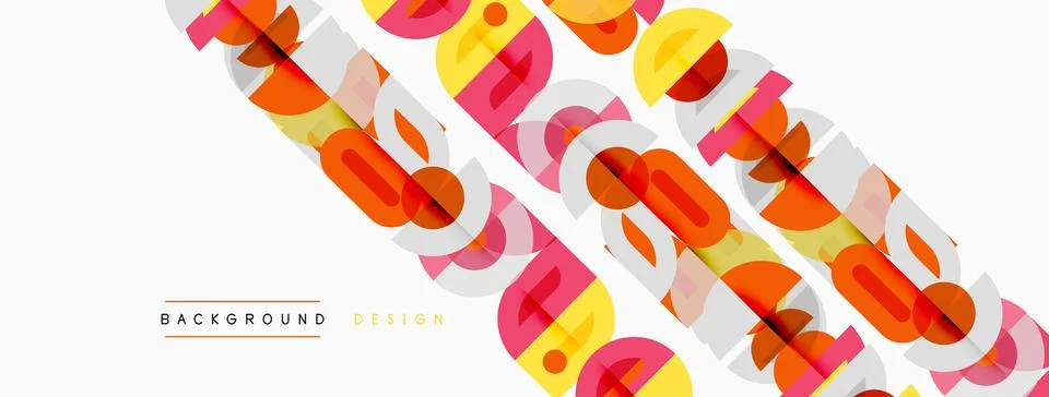 Abstract geometric pattern. Orange, red hues dominate design. Diagonal lines Stock Illustration
