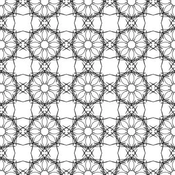 Abstract Geometric Pattern Ornamental Texture on White Background. Abstrac... 写真素材