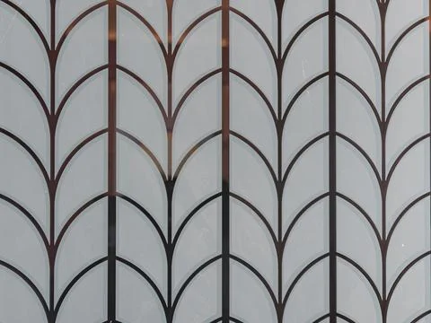 Abstract Geometric Pattern with Overlapping Arches 스톡 사진