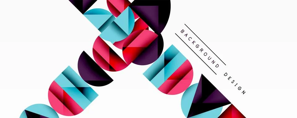 Abstract geometric pattern. Overlapping circles create dynamic visual flow. Illustrazione stock