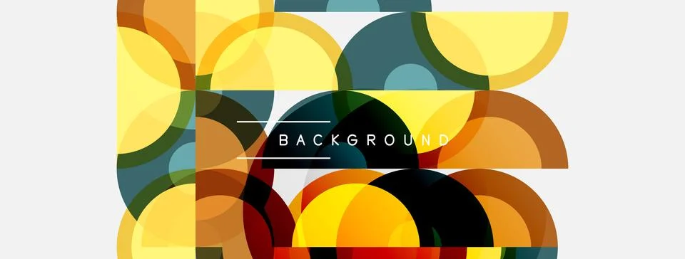 Abstract geometric pattern. Overlapping circles create vibrant colorful Stock Illustration