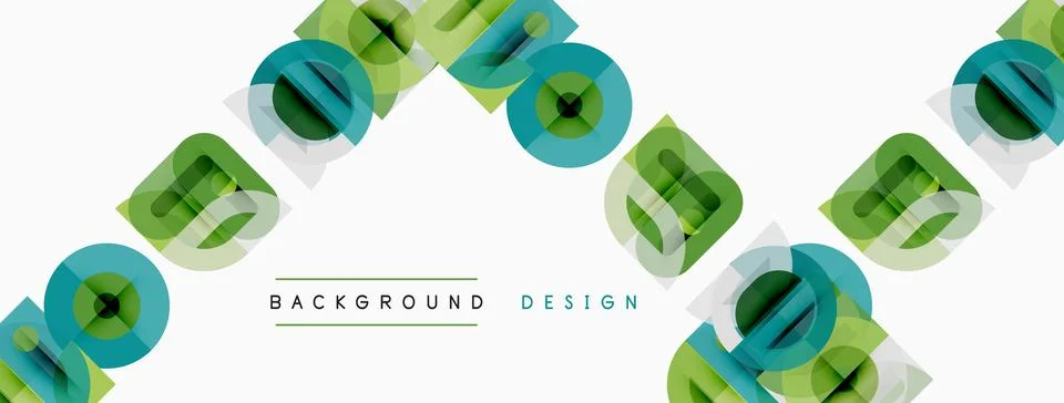 Abstract geometric pattern. Overlapping circles create dynamic visual texture Illustrazione stock
