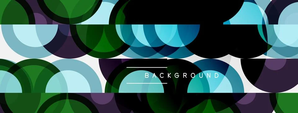 Abstract geometric pattern. Overlapping circles create colorful texture. Mode 스톡 일러스트
