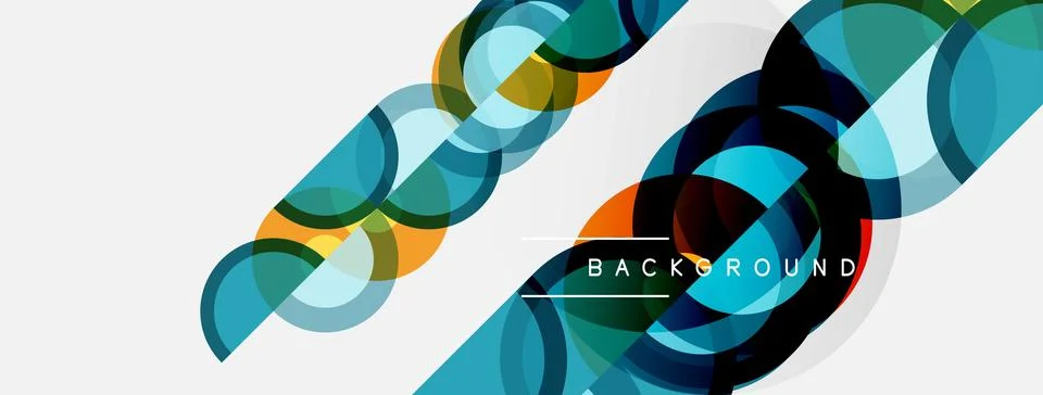 Abstract geometric pattern. Overlapping circles, lines create modern design. 스톡 일러스트