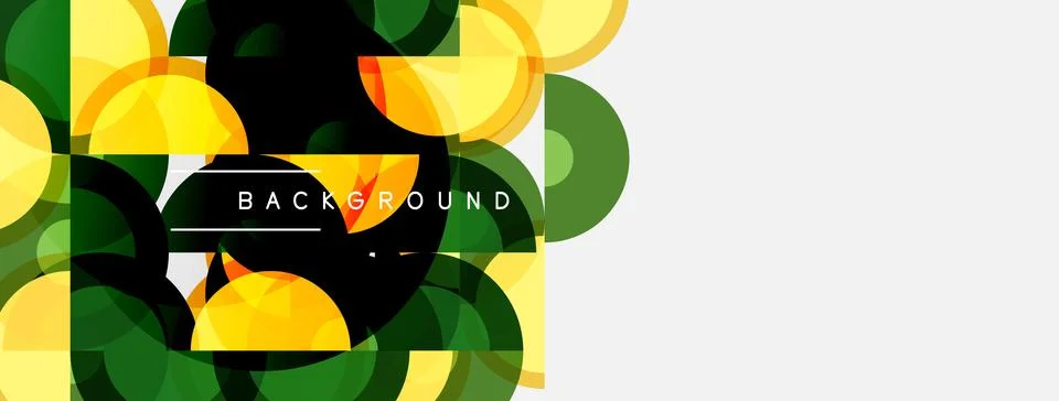 Abstract geometric pattern. Overlapping circles create dynamic visual texture Illustrazione stock