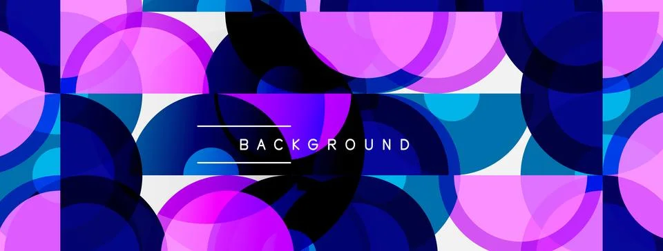 Abstract geometric pattern. Overlapping circles create vibrant, modern Stockillustratie