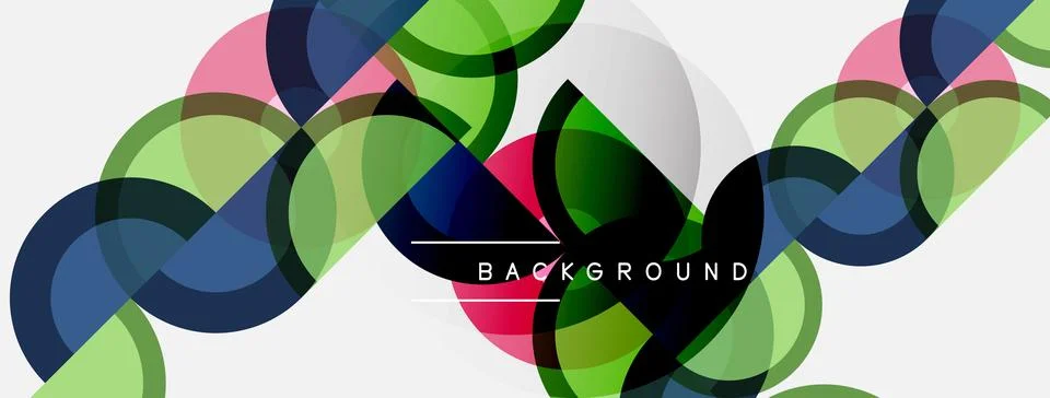 Abstract geometric pattern. Overlapping circles create dynamic visual texture Illustrazione stock