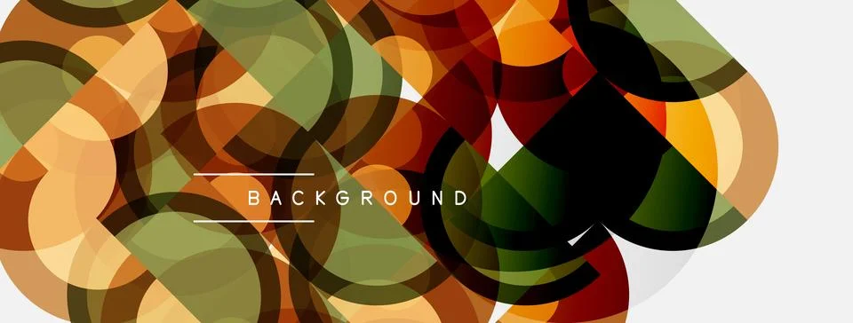 Abstract geometric pattern. Overlapping circles create dynamic texture, warm 스톡 일러스트