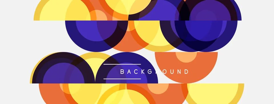 Abstract geometric pattern. Overlapping circles create vibrant visual texture 스톡 일러스트