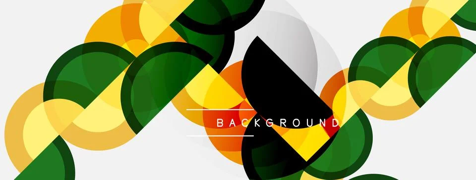 Abstract geometric pattern. Overlapping circles create dynamic visual flow. イラスト素材
