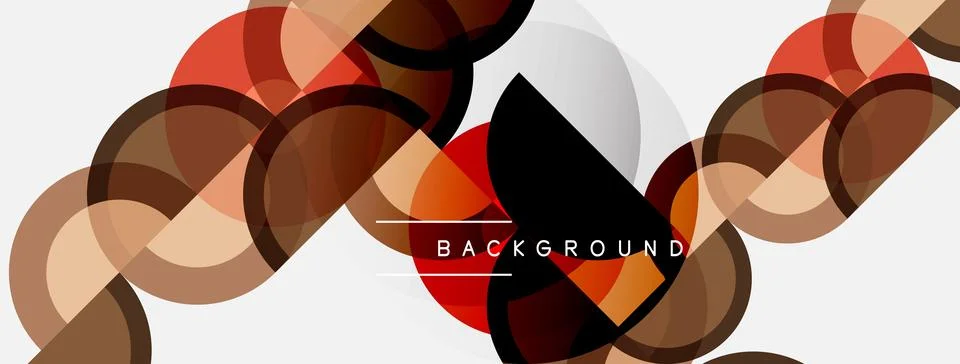Abstract geometric pattern. Overlapping circles create dynamic visual texture Illustrazione stock