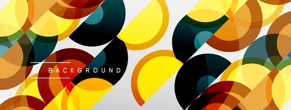 Abstract geometric pattern. Overlapping circles create vibrant, colorful Stock Illustration