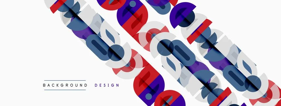 Abstract geometric pattern. Overlapping circles create dynamic visual texture 스톡 일러스트