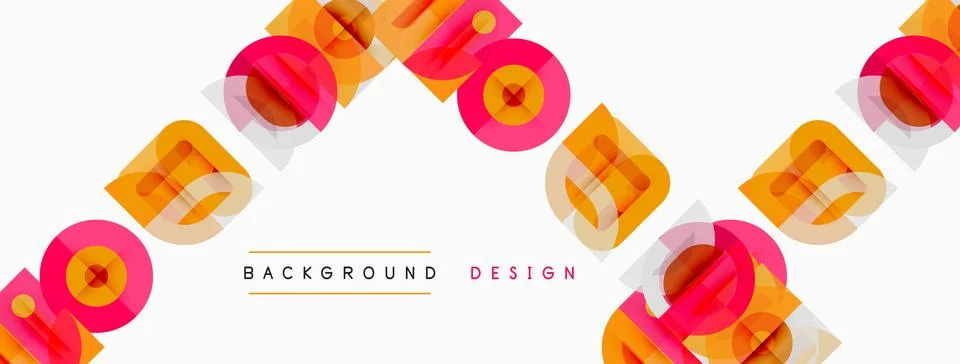 Abstract geometric pattern. Overlapping circles create dynamic visual texture Stockillustratie