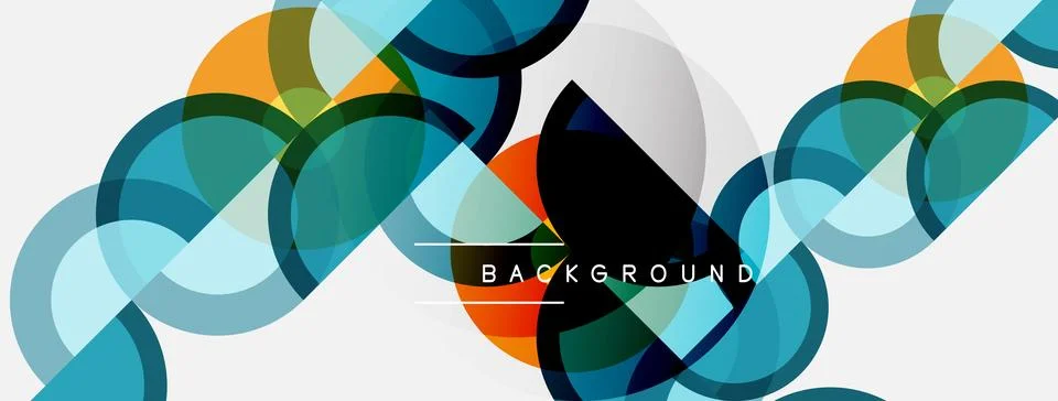 Abstract geometric pattern. Overlapping circles create dynamic visual texture Stock Illustration