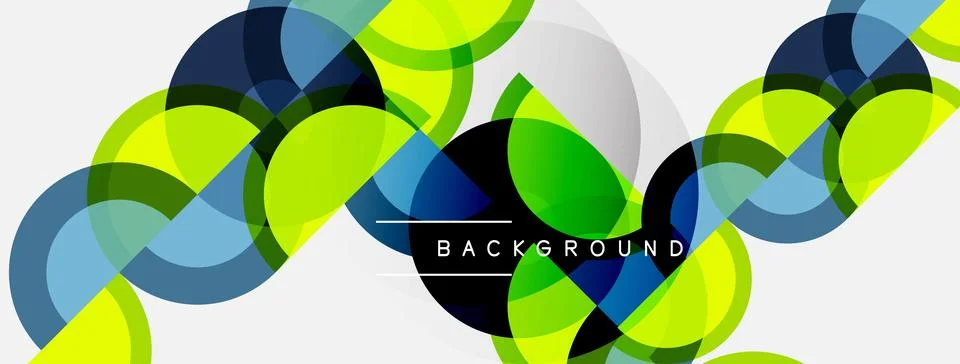 Abstract geometric pattern. Overlapping circles create dynamic visual texture Stock Illustration