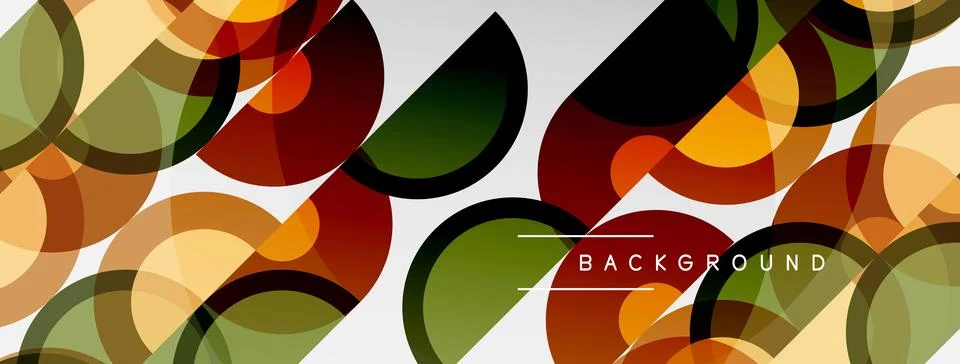 Abstract geometric pattern. Overlapping circles create dynamic visual texture Illustrazione stock