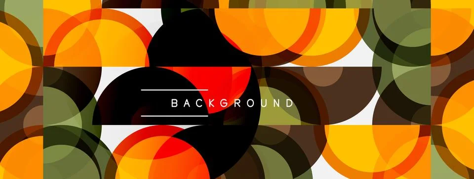 Abstract geometric pattern. Overlapping circles create vibrant, modern design 스톡 일러스트