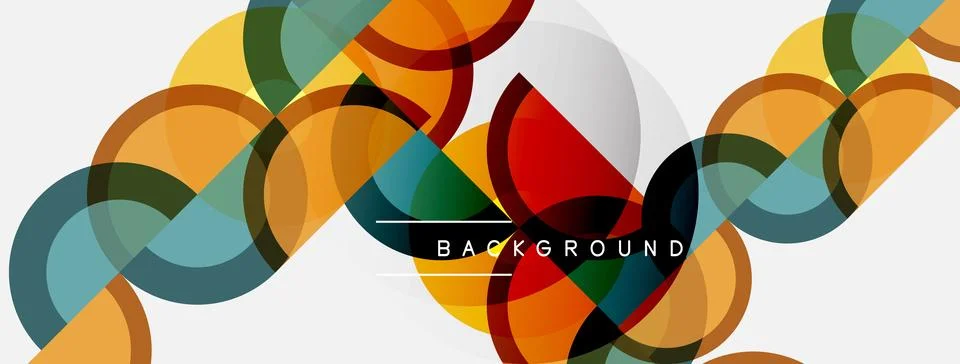 Abstract geometric pattern. Overlapping circles create dynamic visual texture イラスト素材