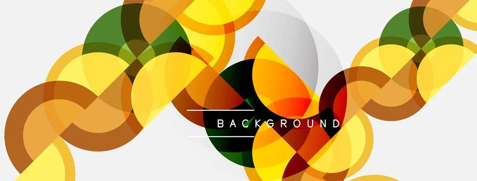 Abstract geometric pattern. Overlapping circles create dynamic visual texture Stock Illustration