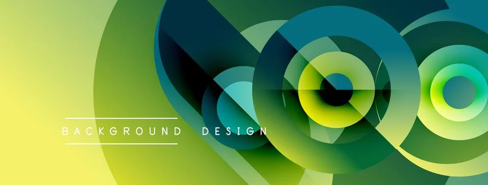 Abstract geometric pattern. Overlapping circles create dynamic visual effect. Stock Illustration