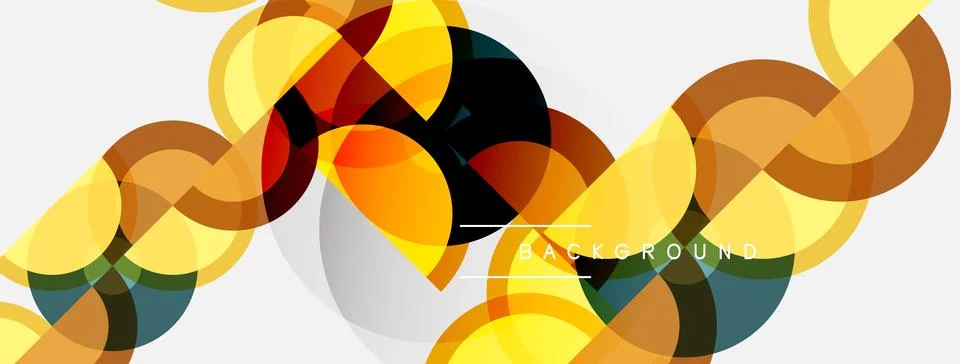 Abstract geometric pattern. Overlapping circles create dynamic visual texture Stock Illustration
