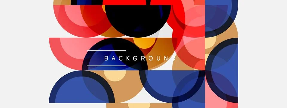 Abstract geometric pattern. Overlapping circles create vibrant visual texture Stock Illustration