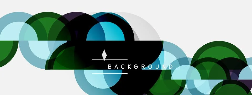 Abstract geometric pattern. Overlapping circles create dynamic visual texture Stock Illustration