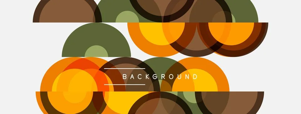 Abstract geometric pattern. Overlapping circles create modern design. Warm Stock Illustration