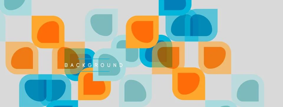 Abstract geometric pattern. Overlapping circles create modern, colorful Stock Illustration