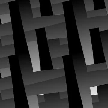 Abstract geometric pattern with overlapping crosses, black and white vector b Stock Illustration