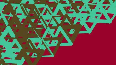 Abstract geometric pattern with overlapping green triangles Stock Illustration