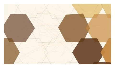 Abstract geometric pattern with overlapping hexagons and dynamic lines crea.. Illustrazione stock