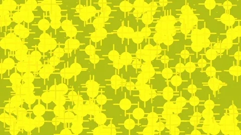 Abstract Geometric Pattern of Overlapping Pink Circles and Grids on Blue Ba.. Stock Footage 332499845