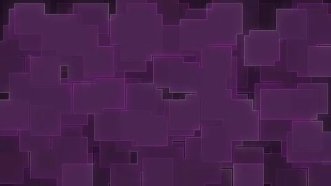 Abstract Geometric Pattern of Overlapping Purple Squares with Neon Glow ima.. Stock Footage 321451201