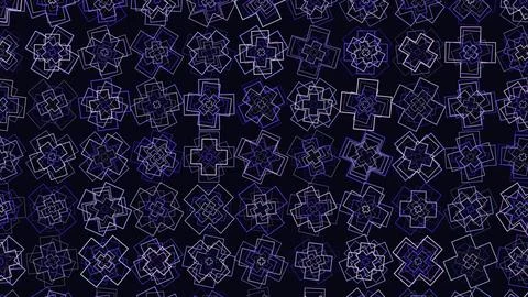 Abstract Geometric Pattern of Overlapping Purple Squares Ilustración de archivo
