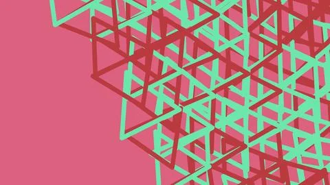 Abstract geometric pattern with overlapping red and blue lines Stockillustratie