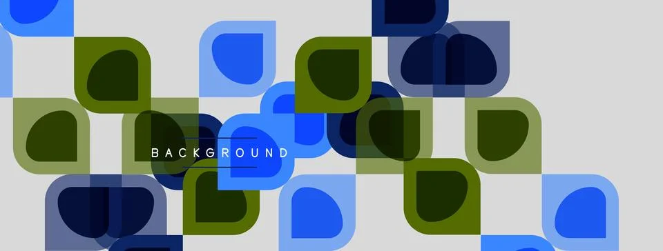 Abstract geometric pattern. Overlapping rounded squares create modern visual イラスト素材