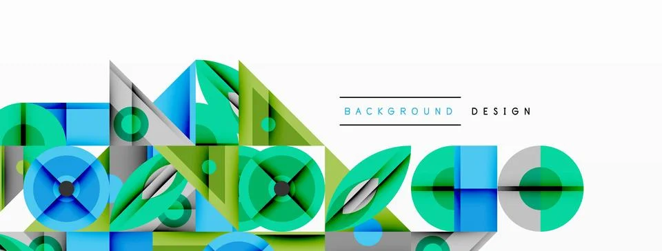 Abstract geometric pattern. Overlapping shapes create dynamic composition. Illustrazione stock
