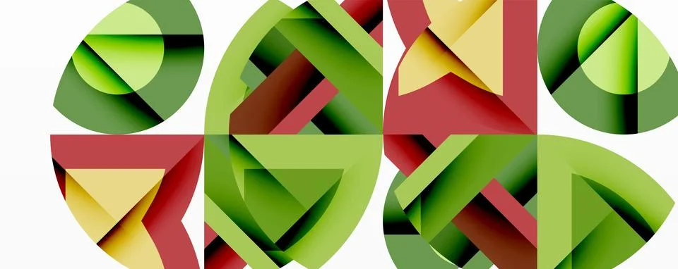 Abstract geometric pattern. Overlapping shapes create dynamic composition using Stock Illustration