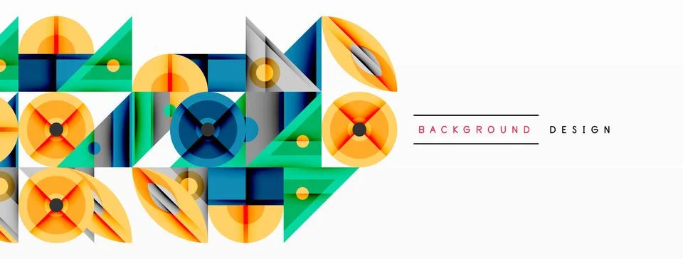 Abstract geometric pattern. Overlapping shapes create dynamic composition using Illustrazione stock