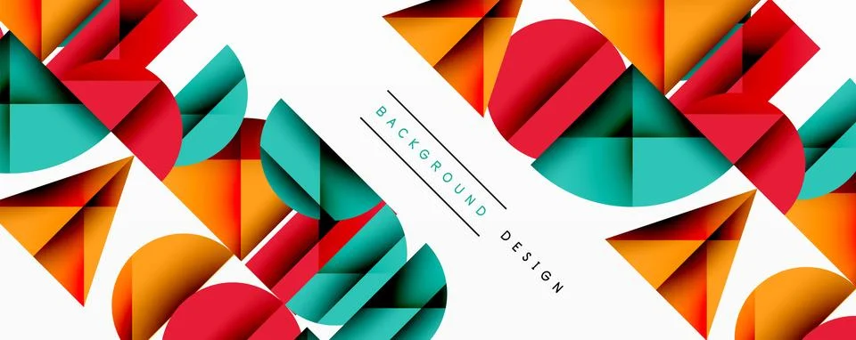Abstract geometric pattern. Overlapping shapes create dynamic composition. イラスト素材
