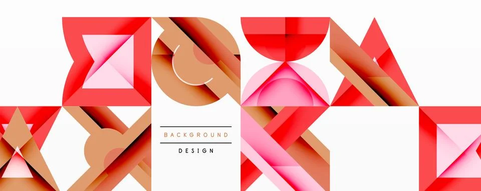 Abstract geometric pattern. Overlapping shapes create dynamic visual texture. Illustrazione stock