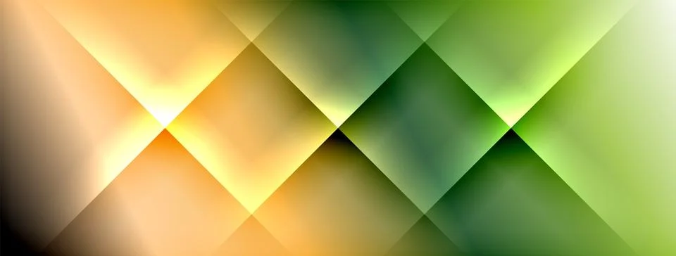 Abstract geometric pattern. Overlapping shapes create vibrant color gradients, Illustrazione stock